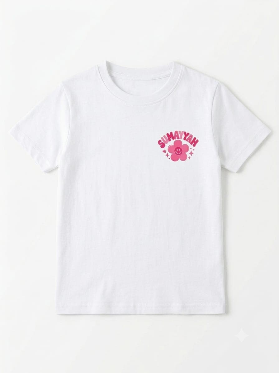 Custom Name Printed Girl T-Shirt